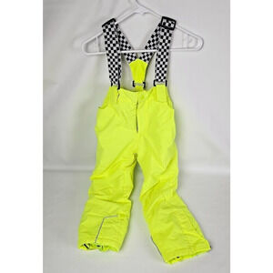 HOTIAN yellow Bib Snow Pants Waterproof Kid unisex SIZE 6